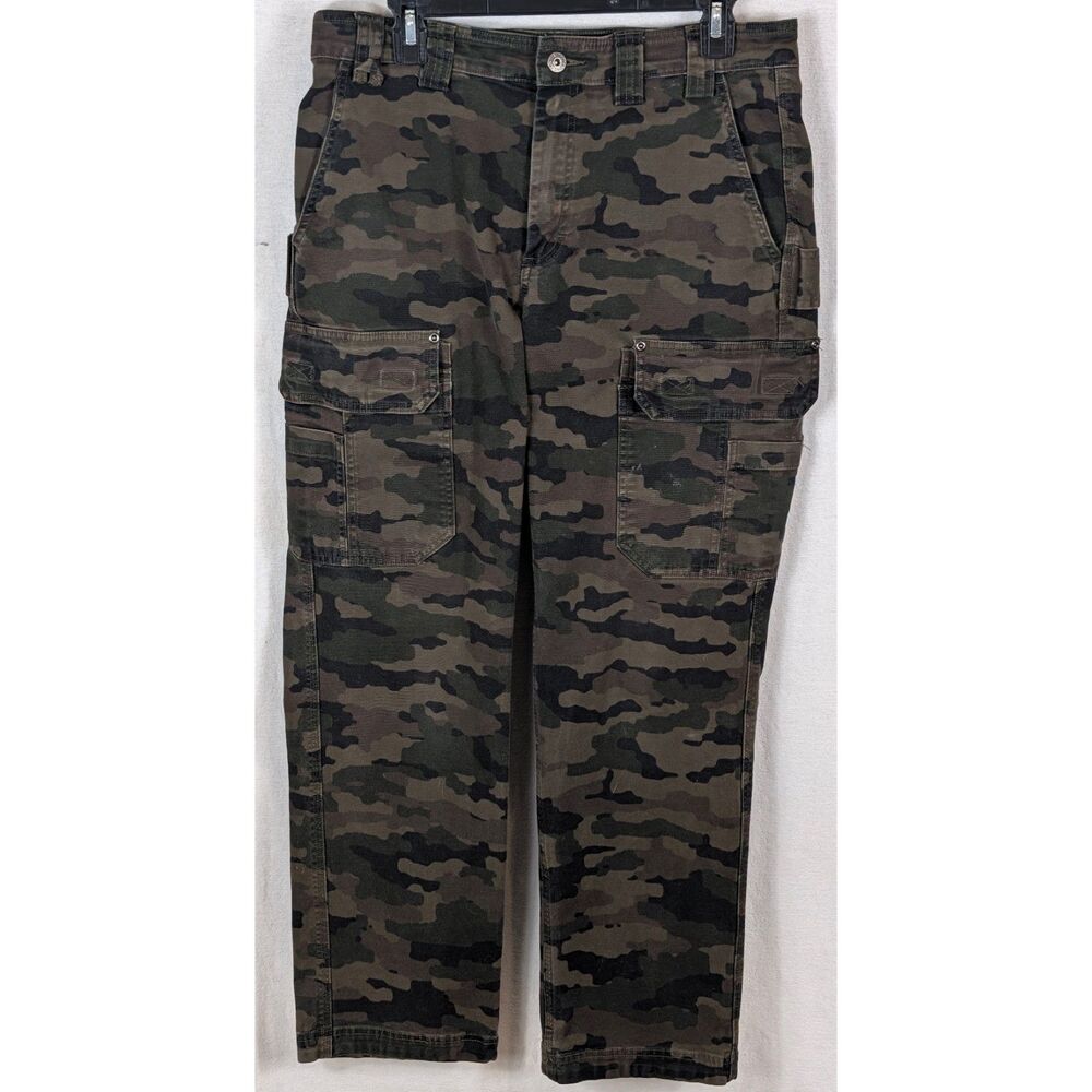 Duluth Flex Fire Hose Camouflage Cargo Jeans Men's Size 32